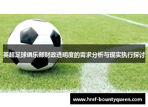 英超足球俱乐部财政透明度的需求分析与现实执行探讨